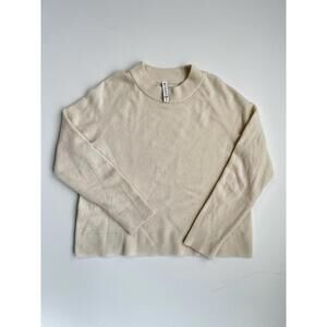 Athleta Merino Wool Sweater Hawthorn Crew Ivory Blend Women’s Medium